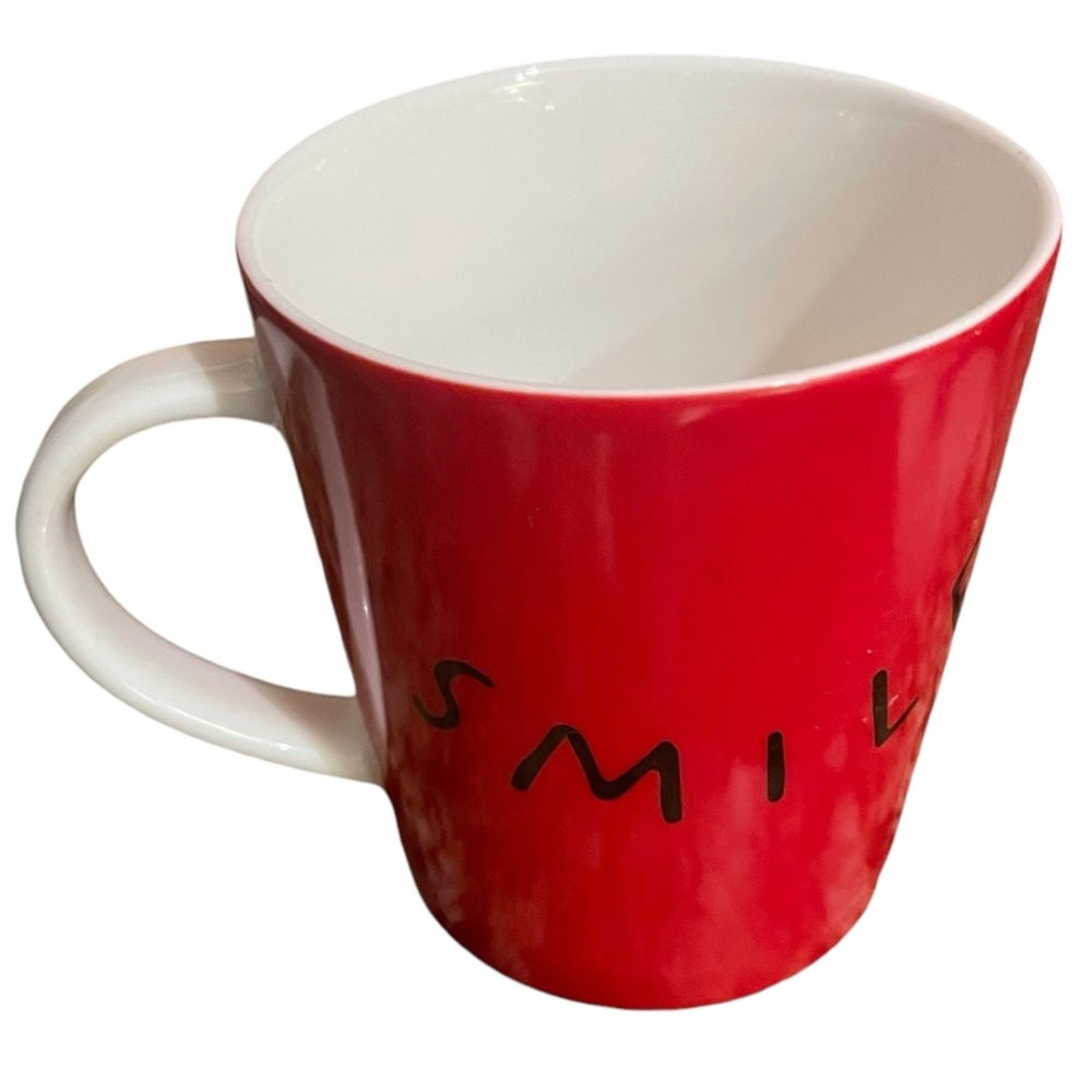 New Royal Doulton Ellen Degeneres SMILE Mug Coffee Tea Cup Red White Black - Picture 6 of 10